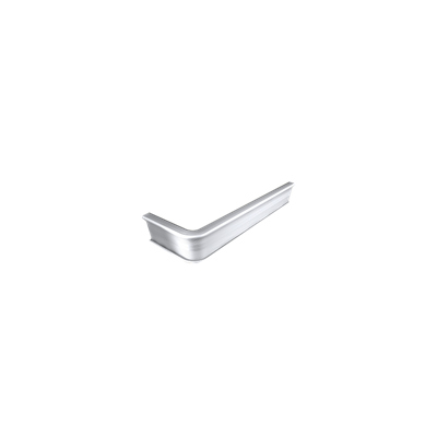 Küberit - Inschuif trapprofiel 845 hoek links 3mm PVC zilver - 100 cm