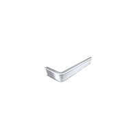 Küberit - Inschuif trapprofiel 845 hoek links 3mm PVC zilver - 100 cm