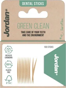 Jordan Tandenstokers Green Clean Dun - 100 stuks