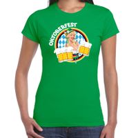 Oktoberfest verkleed t-shirt voor dames - Duitsland/duits bierfeest kostuum/kleding - groen - thumbnail