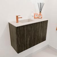 Toiletmeubel Mondiaz Joya Dlux | 60 cm | Meubelkleur Shadow | Faye wastafel Meli Wasbak Links | 1 kraangat Toiletmeubel Mondiaz Joya Dlux | 60 cm | Meubelkleur Shadow | Faye wastafel Meli Wasbak Links | 1 kraangat