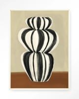 Urban Cotton Wandkleed 'Vivid Vase 03' 80 x 110cm in Floating Frame - off white