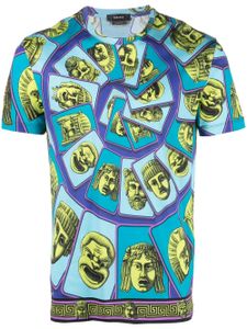 Versace t-shirt Le Maschere en coton - Bleu