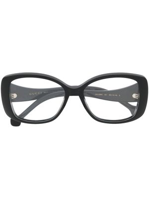 Gucci Eyewear lunettes de soleil à monture carrée oversize - Noir