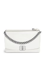 Balenciaga grand sac porté épaule BB Soft Flap en cuir - Blanc