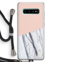 A touch of peach: Samsung Galaxy S10 Plus Transparant Hoesje met koord