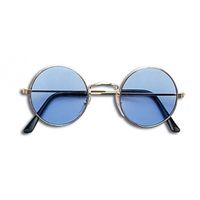 John Lennon Flower Power verkleed bril blauw - thumbnail