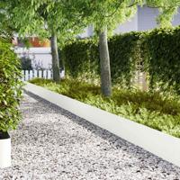 Gazonranden 10 pcs Wit 100 x 0.5 x 30 cm Staal
