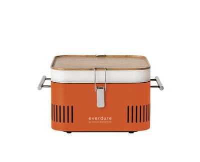 Everdure Cube oranje houtskoolbarbecue op=op