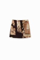 Arty jacquard minirok - BLACK - XL