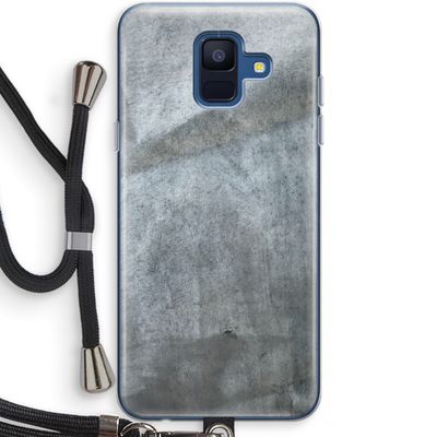Grey Stone: Samsung Galaxy A6 (2018) Transparant Hoesje met koord