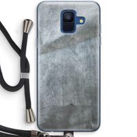 Grey Stone: Samsung Galaxy A6 (2018) Transparant Hoesje met koord