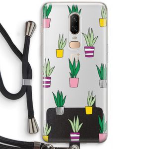 Sanseveria: OnePlus 6 Transparant Hoesje met koord