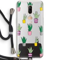 Sanseveria: OnePlus 6 Transparant Hoesje met koord