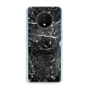 Zwart marmer: OnePlus 7T Transparant Hoesje