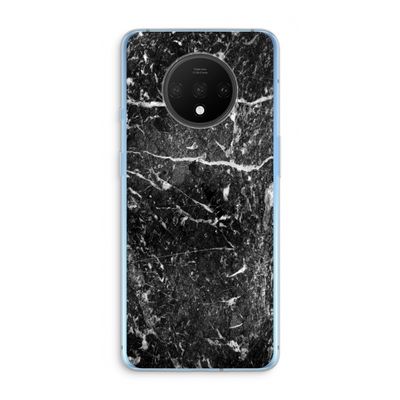 Zwart marmer: OnePlus 7T Transparant Hoesje