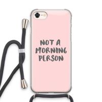 Morning person: iPhone 7 Transparant Hoesje met koord