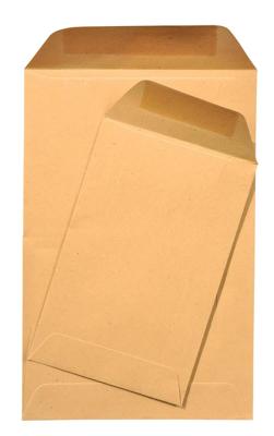 Gallery loonzakjes ft 65 x 105 mm, gegomd, bruine kraft, doos van 1000 stuks