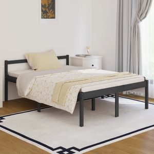 Seniorenbed massief grenenhout grijs 135x190 cm Small Double