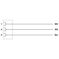 Phoenix Contact 1415870 Sensor/actuator aansluitkabel Aantal polen (sensoren): 3 1.50 m 1 stuk(s)