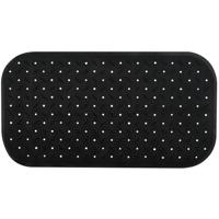 MSV Douche/bad anti-slip mat badkamer - rubber - zwart - 36 x 65 cm - thumbnail