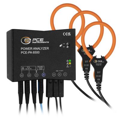 PCE Instruments Power Analyzer Netwerkanalyser 3-fasig, 1-fasig Met logger, Incl. stroomtang, Online metingen, Energiemetingen