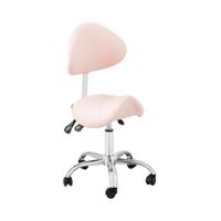 Zadel stoel - In hoogte verstelbare rugleuning en zitting - 55-69 cm - 150 kg - Roze, Zilver