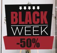 Bedrijfsstickers black week korting zelf invullen Bedrijfsstickers black week korting zelf invullen