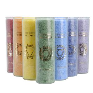 Fair Trade 7 Chakra Kaarsen Set (100 Branduren)