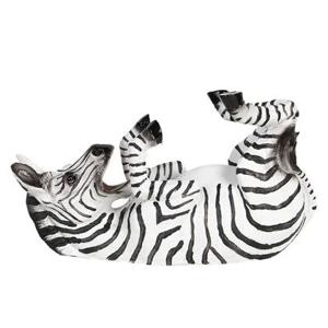 Clayre & Eef Wijnrek Zebra 32x12x18 cm Zwart Kunststof Flessenrek