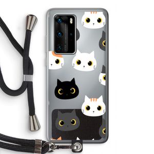 Katten: Huawei P40 Pro Transparant Hoesje met koord