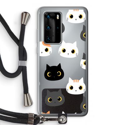 Katten: Huawei P40 Pro Transparant Hoesje met koord