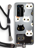 Katten: Huawei P40 Pro Transparant Hoesje met koord