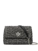 Tory Burch petit sac porté épaule Kira en tweed - Noir - thumbnail