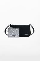 Grote 2-in-1 portemonnee met slangenprint - BLACK - U Grote 2-in-1 portemonnee met slangenprint - BLACK - U