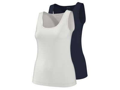 esmara Set van 2 dames tops (Wit, L (44/46))