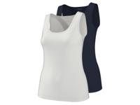 esmara Set van 2 dames tops (Wit, L (44/46))