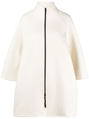 Gianluca Capannolo manteau zippé à col montant - Blanc