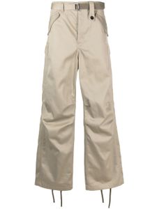 sacai straight-leg cargo trousers - Vert