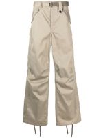 sacai straight-leg cargo trousers - Vert - thumbnail