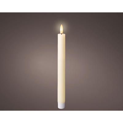 LED Dinerkaarsset wax crème Ø2,2xH24,5cm