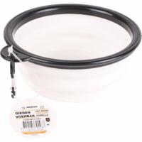 Benson Hondenvoerbak - drinkbak - D13 cm - opbouwbaar - wit - kattenvoerbak
