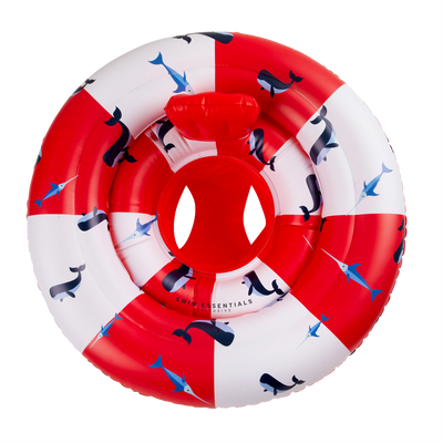 Baby Float Walvis Rood/Wit