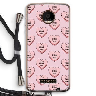 Chicks before dicks: Motorola Moto Z Force Transparant Hoesje met koord