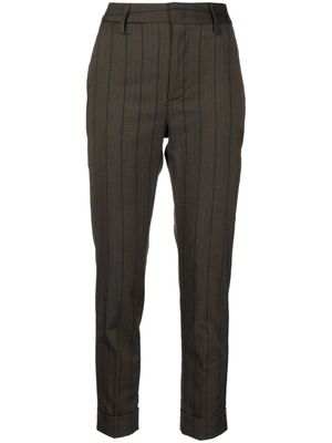 DONDUP pantalon court à rayures - Marron
