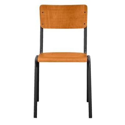 Eetkamerstoel Oscar - hout - bruin/zwart - Leen Bakker