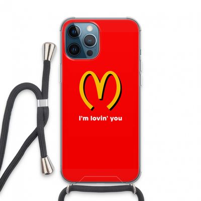 I'm lovin' you: iPhone 13 Pro Max Transparant Hoesje met koord