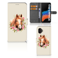 Telefoonhoesje met Pasjes voor Samsung Galaxy Xcover 6 Pro Paard - thumbnail