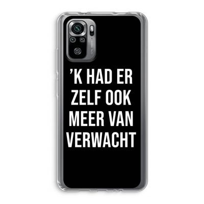 Meer verwacht - Zwart: Xiaomi Redmi Note 10S Transparant Hoesje