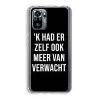 Meer verwacht - Zwart: Xiaomi Redmi Note 10S Transparant Hoesje
